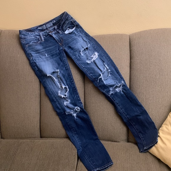 AMERICAN EAGLE 00 Distressed Jegging - Picture 2 of 5